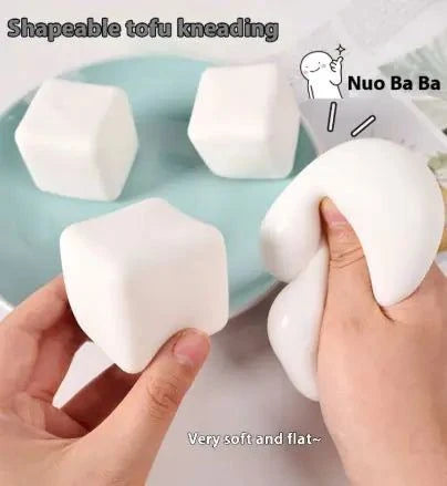 Squishy Tofu Stress Balls soft tofu-shaped stress relievers for anxiety and focus