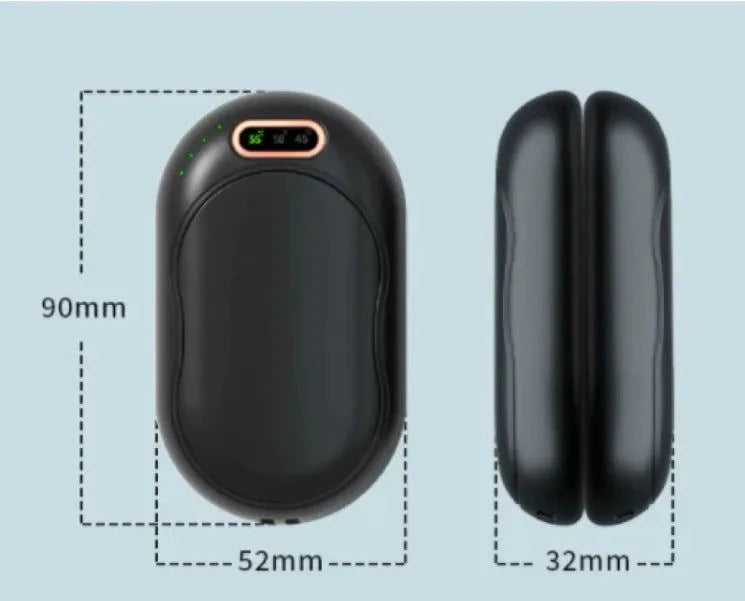 Compact USB rechargeable hand warmer with aluminum heat dissipation for quick, efficient warmth and portable design