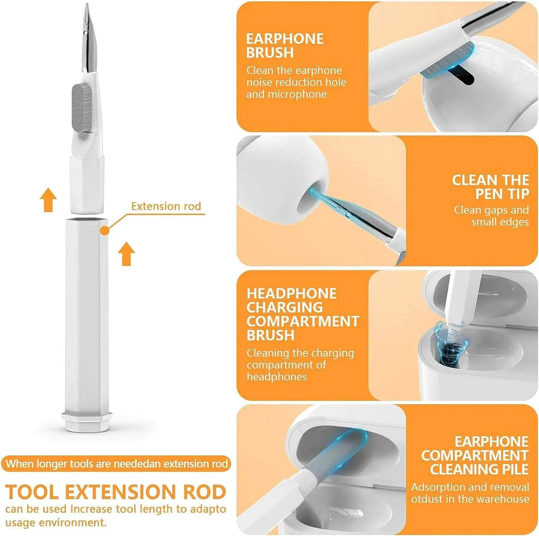 Keyboard cleaning kit with precision tools for laptops, phones, tablets, and cameras
