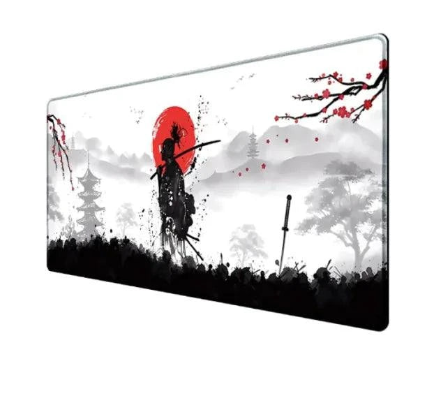 Samurai Edge Gaming Mouse Pad with Japanese samurai design for precise control and non-slip base